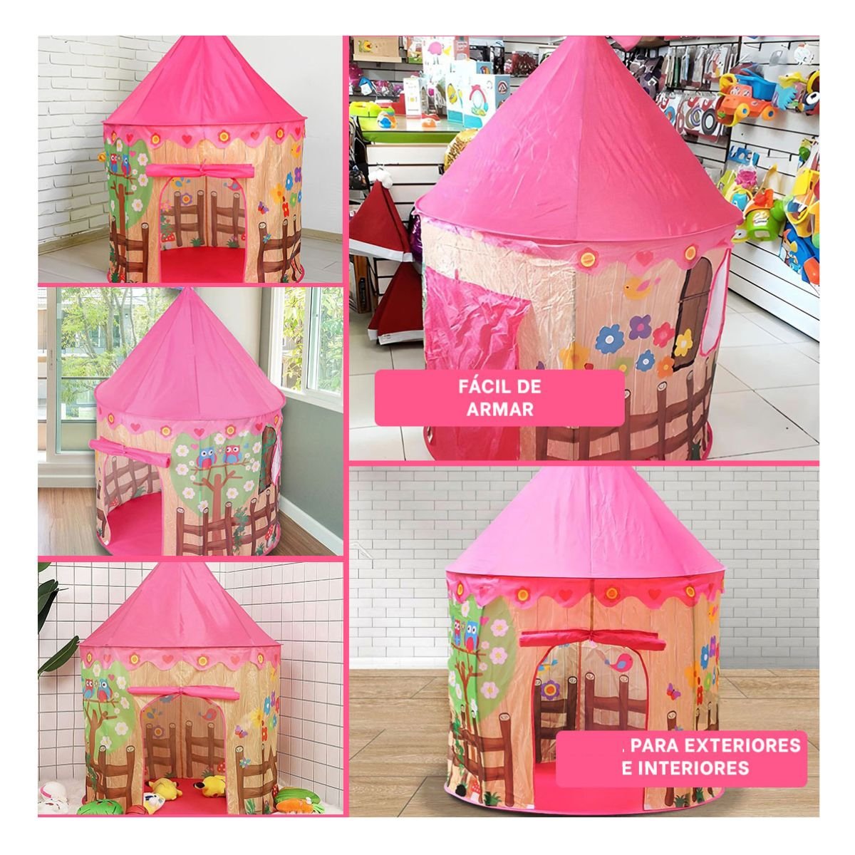 CARPA RAPIDA DE NIÑO DE CAMPO MG-801 EB ROSADO PARA USO EXTERIOR Y+LIGAS REGALO - 5