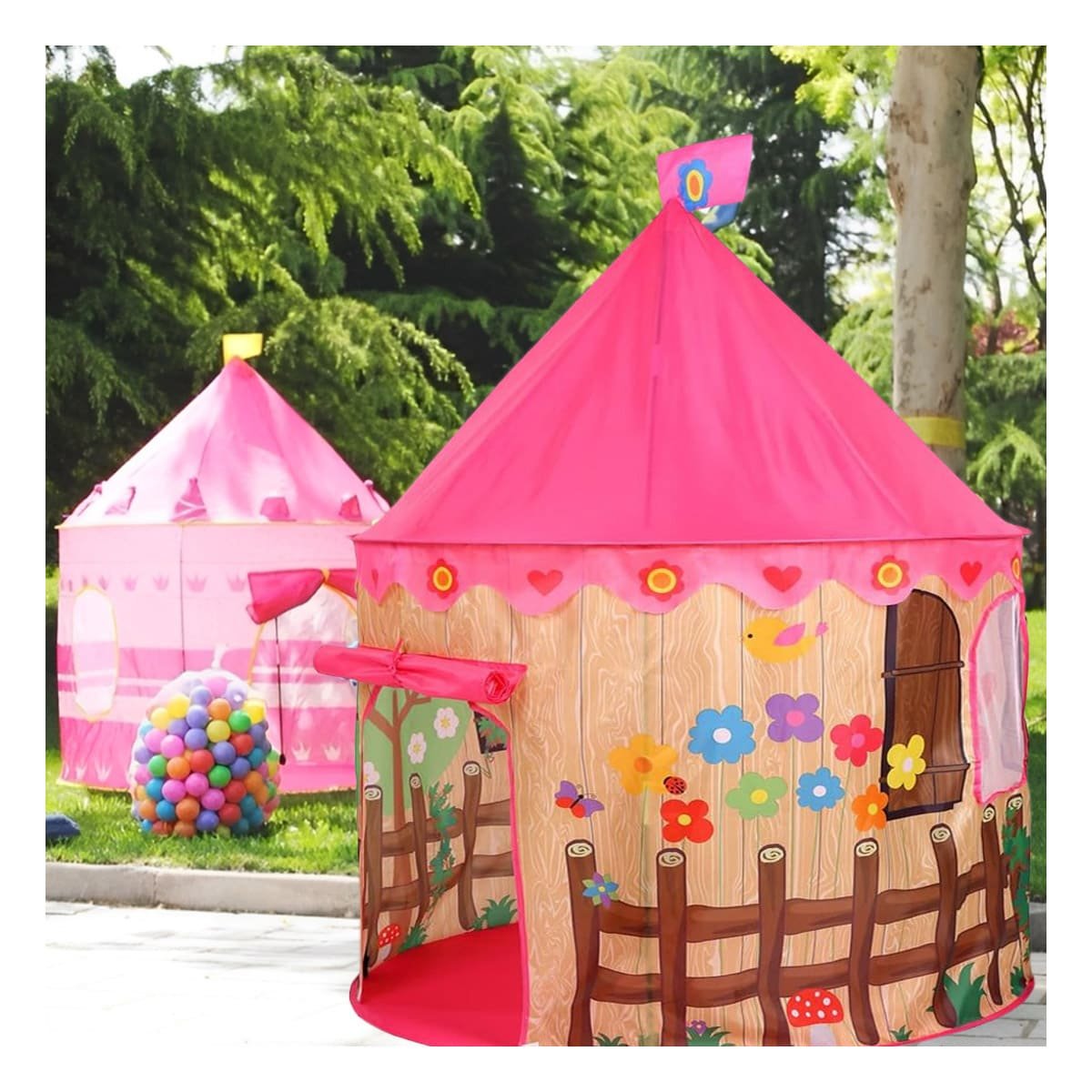 TOLDO COMPACTO DE NIÑO DE CAMPO MG-801 EB ROSADO PARA DIVERSION Y+POST IT - 2