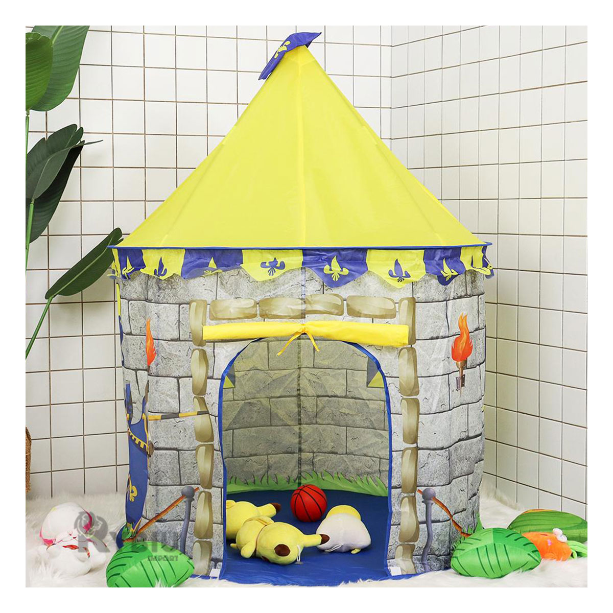 CARPA RYBIU 2 PERSONAS MG-801 CASITA CAMPO ELEGANTE AMARILLO + GIFT MINIAGENDA - 3
