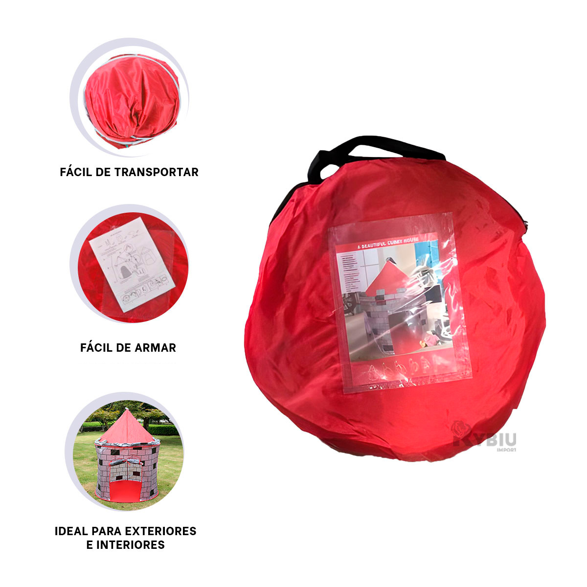 CASITA BONITA IDEAL PARA NIÑO EN ROJO Y+ENVOLTORIO DE REGALO - 1