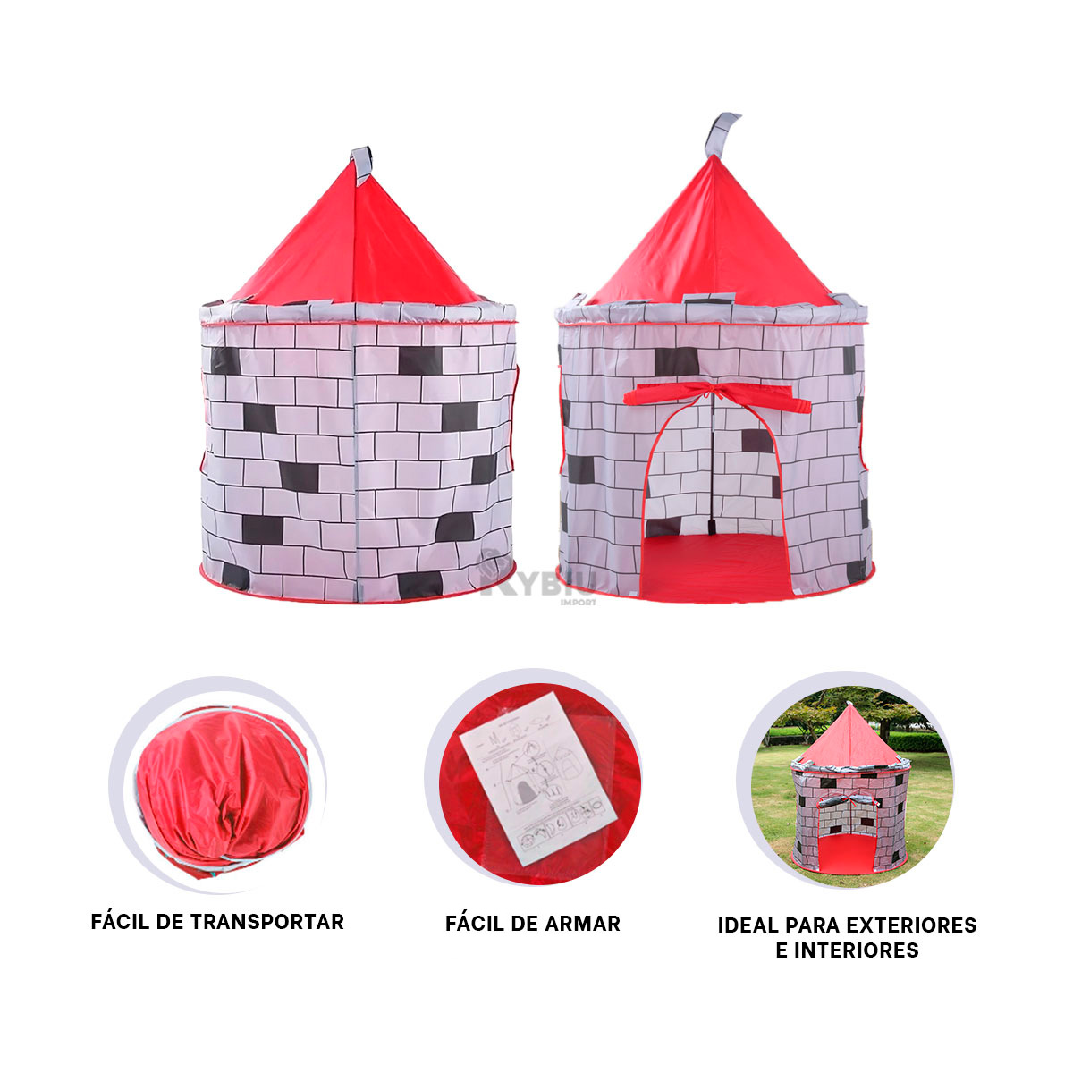 CASITA PORTATIL Y LIGERO DE COLOR ROJO Y+REGALO AGENDITA - 4