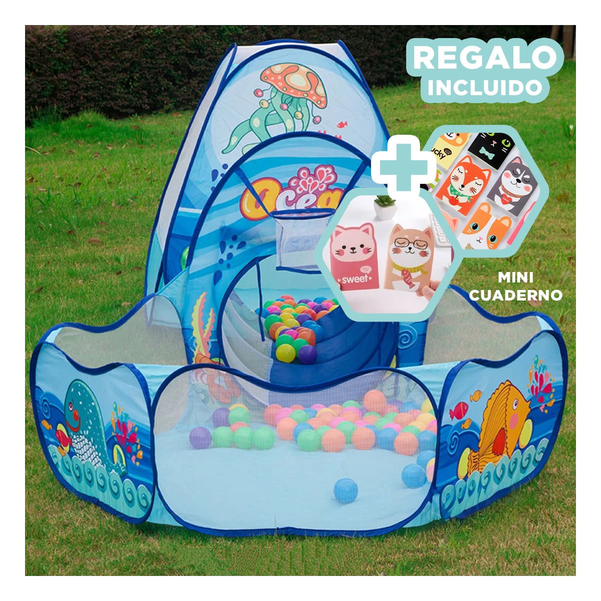 CARPA CREATIVA Y ESTIMULANTE EN CELESTE Y+REGALO AGENDITA - 1