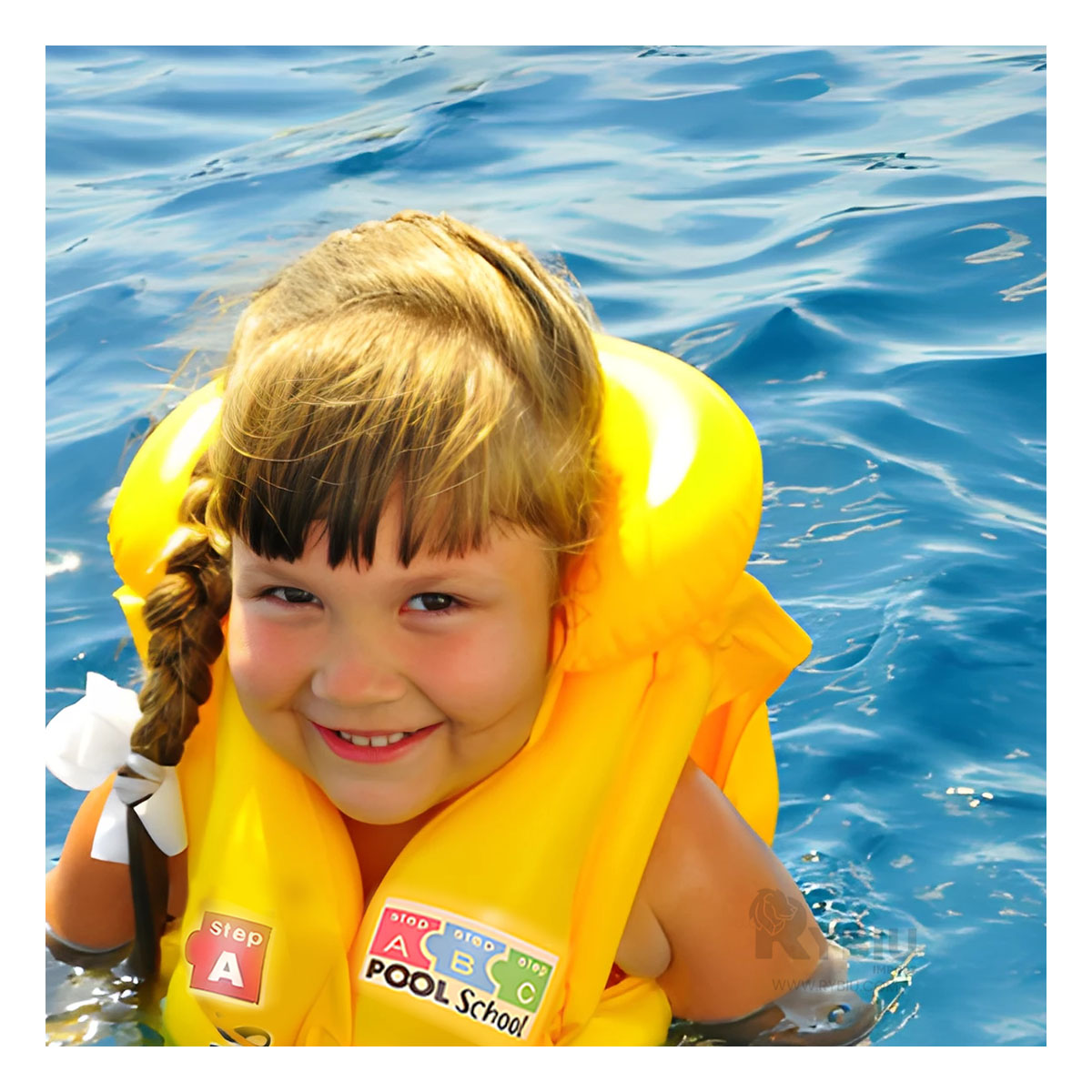 SALVAVIDAS RYBIU MG-4001A VINILO AMARILLO SEGURO PISCINA + REGALO STICKERS - 4
