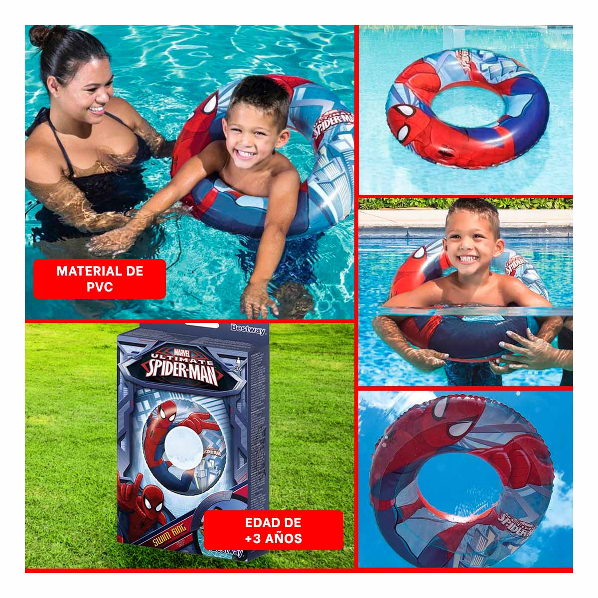 FLOTADOR DINAMICO PARA PISCINA 56CM ARANA Y+PAPEL DE REGALO - 3