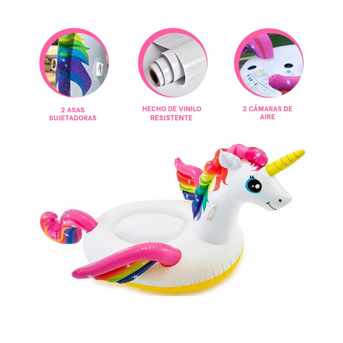 FLOTADOR PERFECTO PARA NINOS EN UNICORNIO Y+REGALO STICKERS - 4