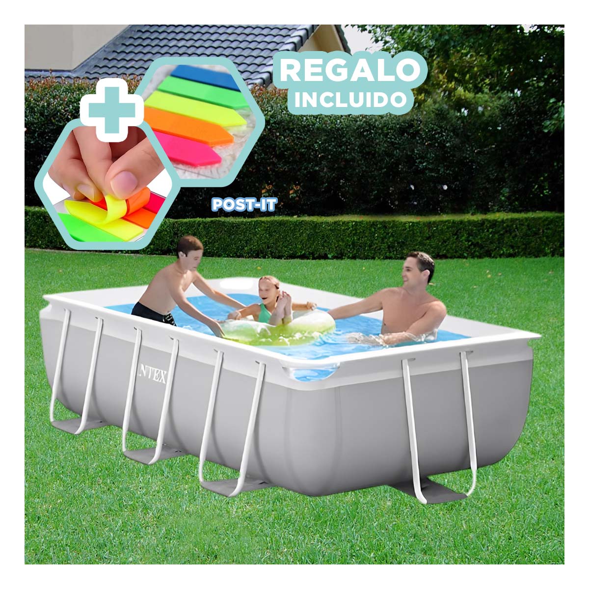PILETA PARANTES PARA JUEGOS FAMILIAR Y+BANDERITAS ADHESIVAS - 2