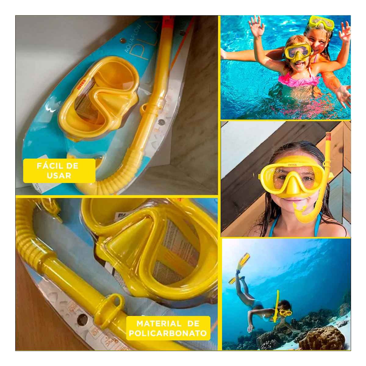 KIT NATACIÓN RYBIU 55642 DEPORTES EL AGUA AMARILLO + POST-IT ADHESIVOS - 1