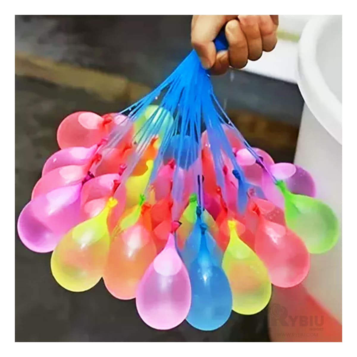 RAMILLETE DE GLOBOS MULTICOLOR SET111 Y+ENVOLTORIO DE REGALO - 3
