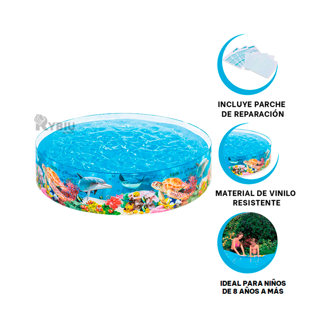ALBERCA CON DISEÑO LLAMATIVO Y PLACENTERO Y+GIFT STICKERS - 1