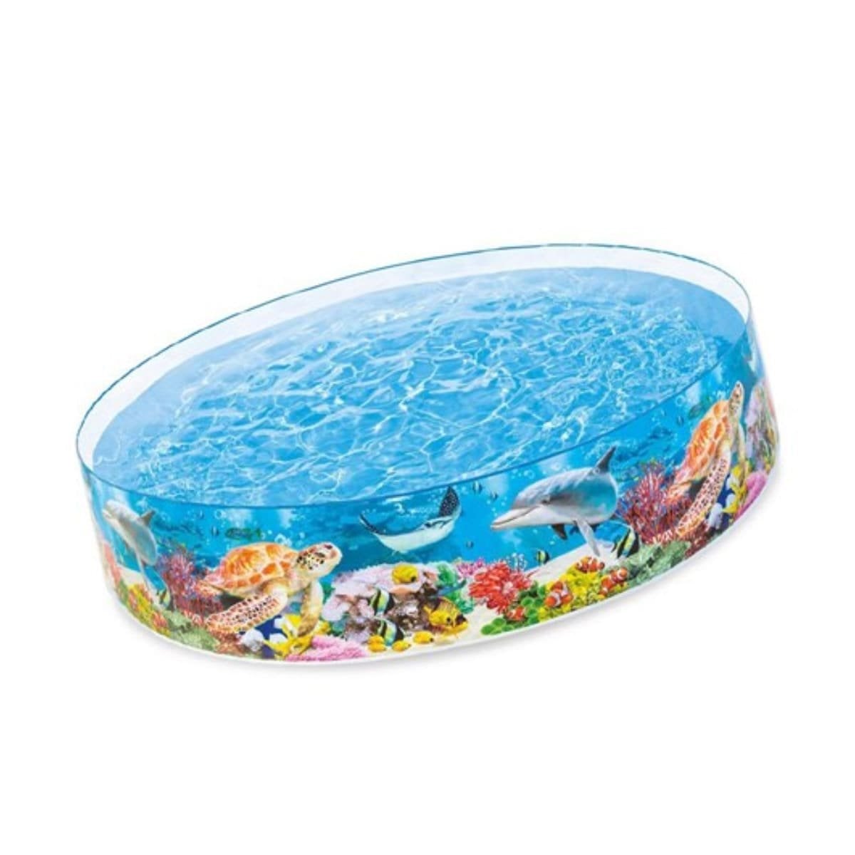 ALBERCA INFLABLE PARA JARDIN CON FIGURA DELFIN Y ESTILO VERANIEGO Y+LIGAS REGALO - 3