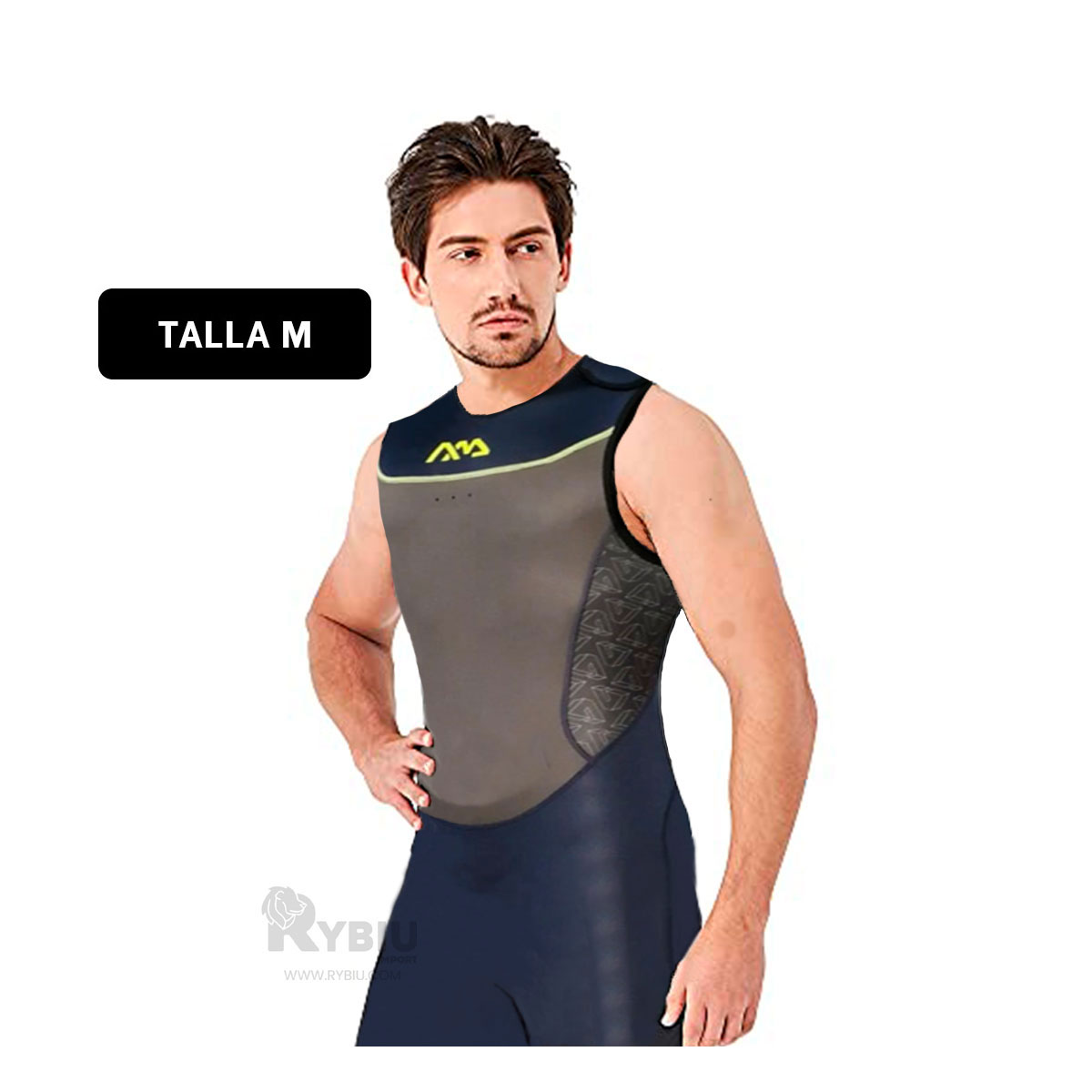 TRAJE BAÑO HOMBRE RYBIU C-M18WS-NAM AZUL ELEGANTE NADAR + GIFT MINIAGENDA - 5