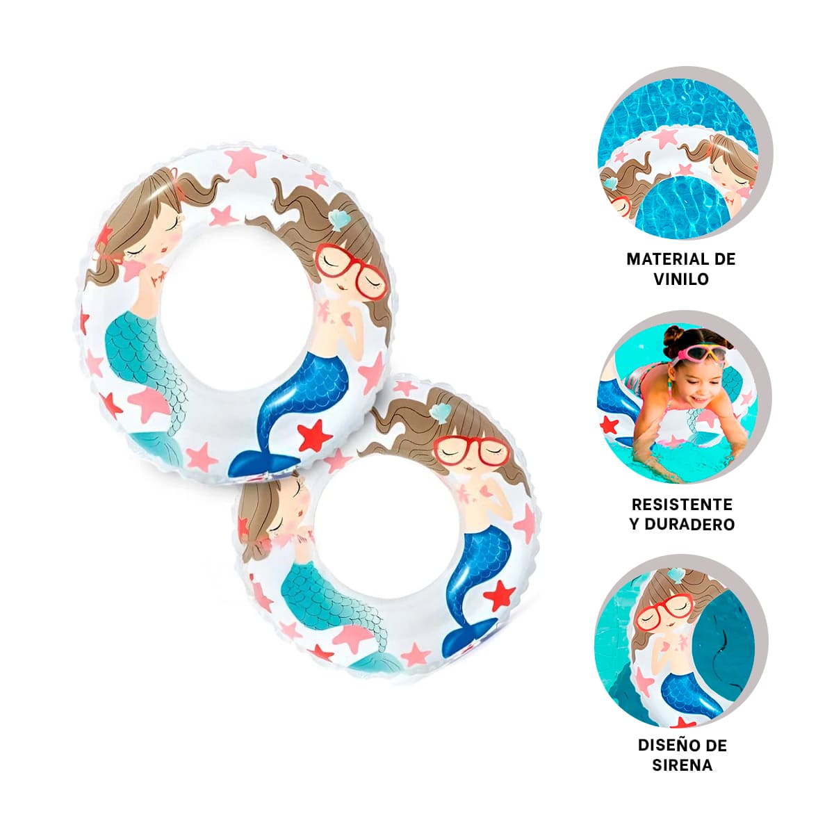 INFLABLE PORTATIL PARA PILETA BLANCO Y+REGALO STICKERS - 2