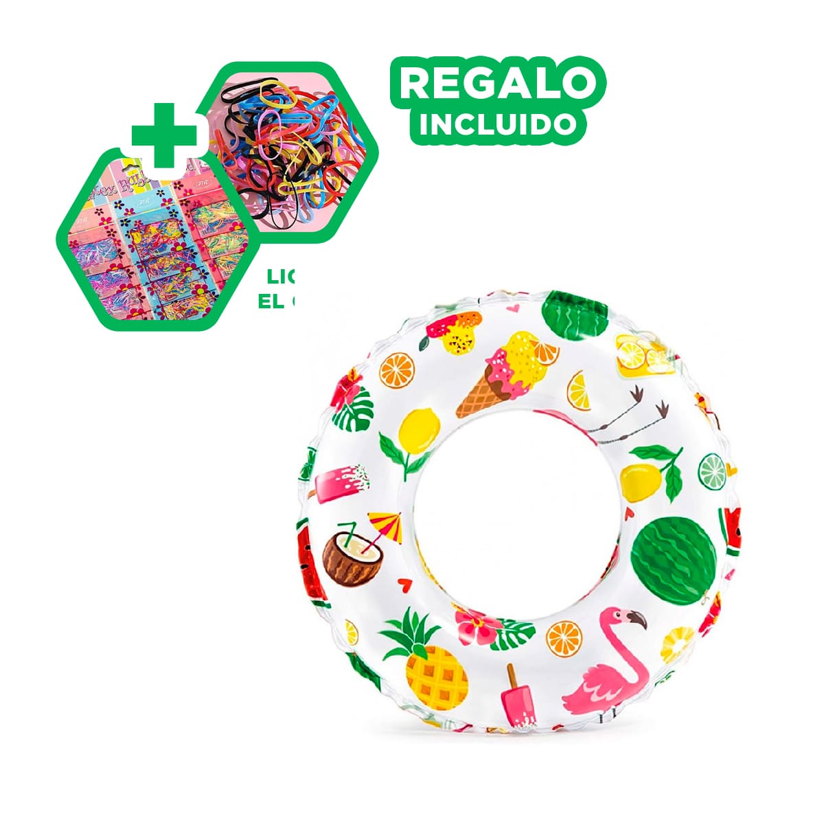 SALVAVIDAS PRACTICO PARA NADAR Y+REGALO LIGAS PARA PEINAR - 1