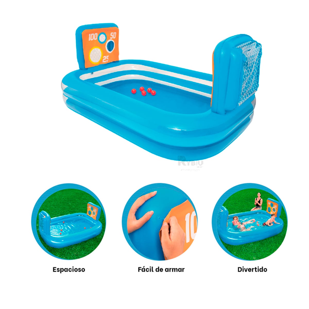 PISCINA REFRESCANTE INFANTIL DE CELESTE Y+PAPEL DE REGALO - 3