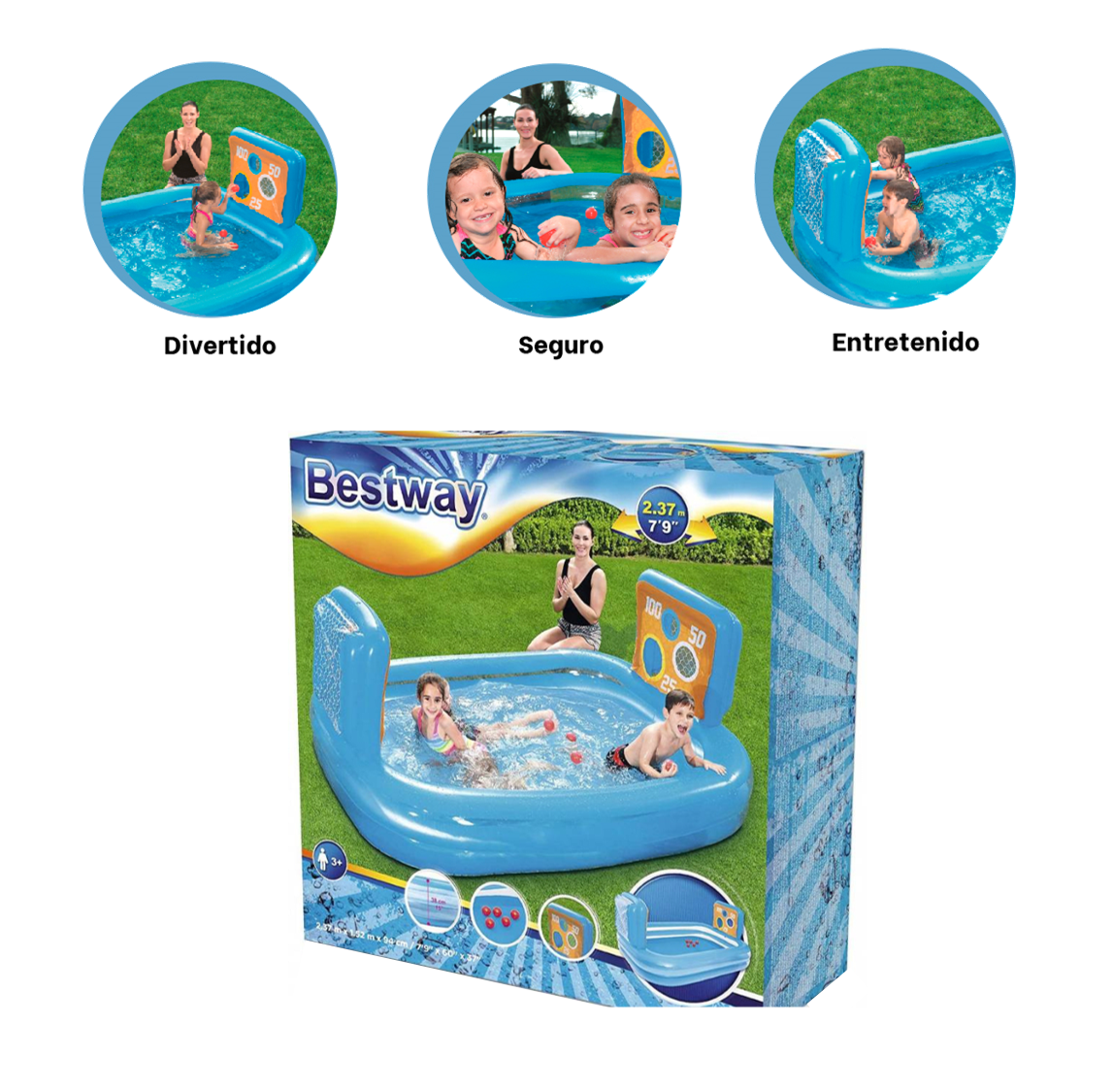 PISCINA REFRESCANTE INFANTIL DE CELESTE Y+PAPEL DE REGALO - 4