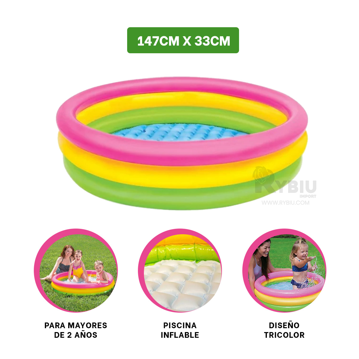ALBERCA INFLABLE Y TRANSPORTABLE DE JARDIN Y+REGALO AGENDITA - 1