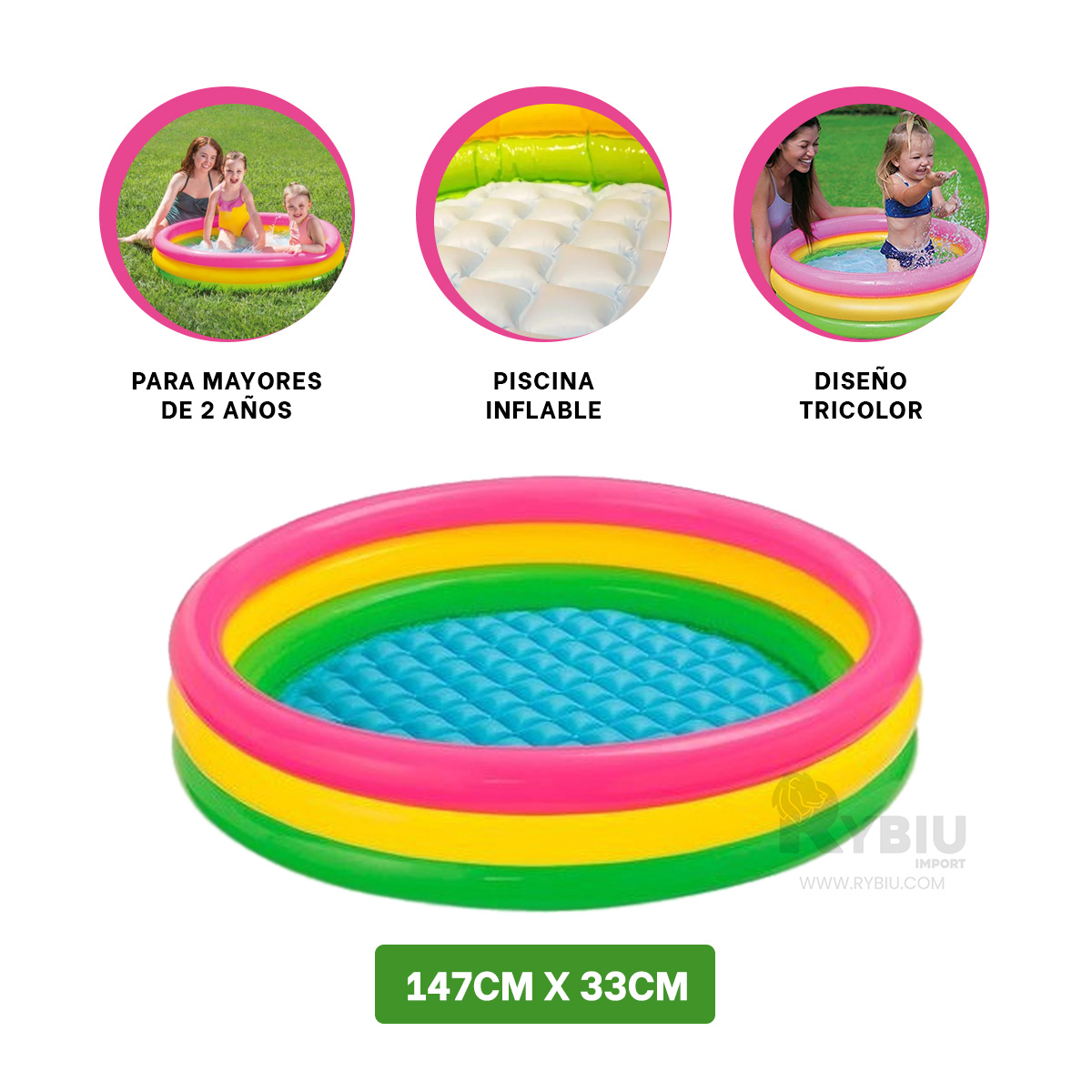 ALBERCA INFLABLE Y TRANSPORTABLE DE JARDIN Y+REGALO AGENDITA - 4