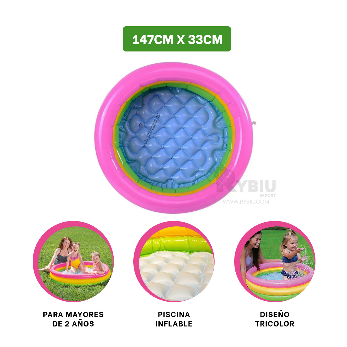 ALBERCA CON DISEÑO MODERNO Y ATRACTIVO Y+GIFT STICKERS - 1