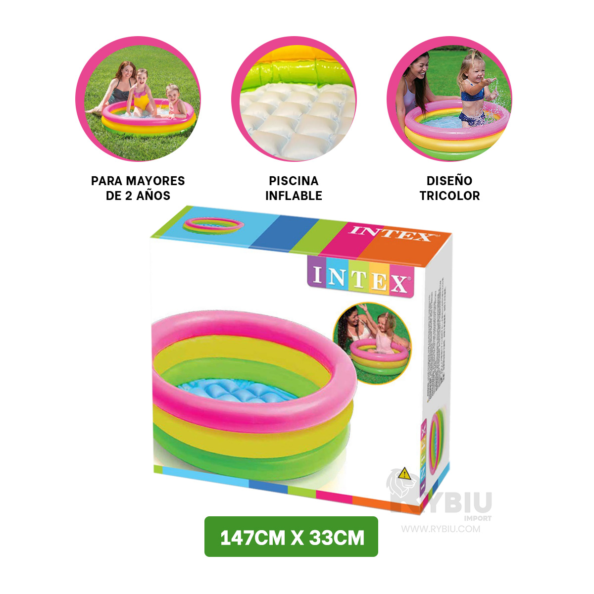 ALBERCA CON DISEÑO MODERNO Y ATRACTIVO Y+GIFT STICKERS - 4