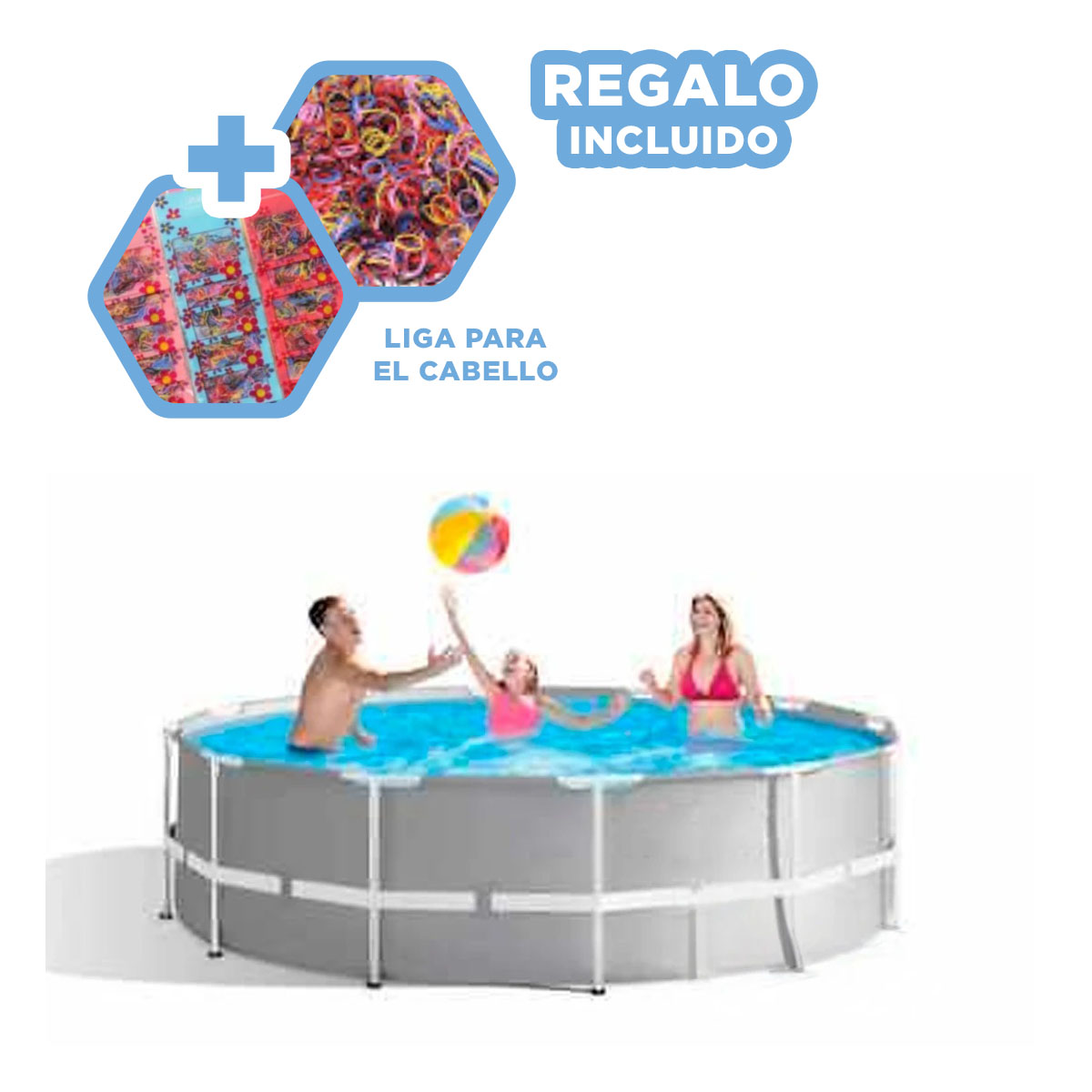 PILETA ELEGANTE DE VERANO Y+REGALO LIGAS PARA PEINAR - 1