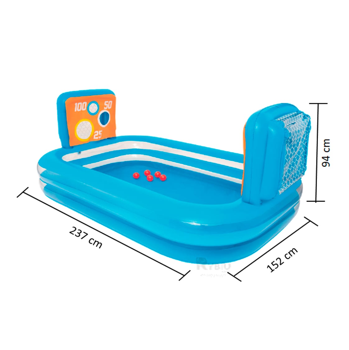 PILETA TRANQUILA INFANTIL DE COLOR CELESTE Y+GIFT STICKERS - 5