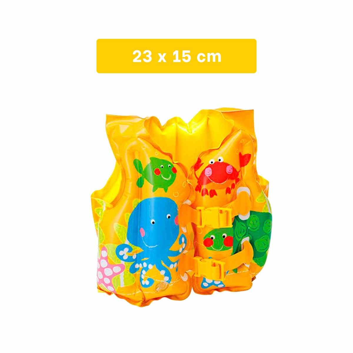 FLOTADOR DE SEGURIDAD CON DISENO TROPICAL PARA NINOS PARA DIVERSION ACUATICA Y+LIGAS REGALO - 4
