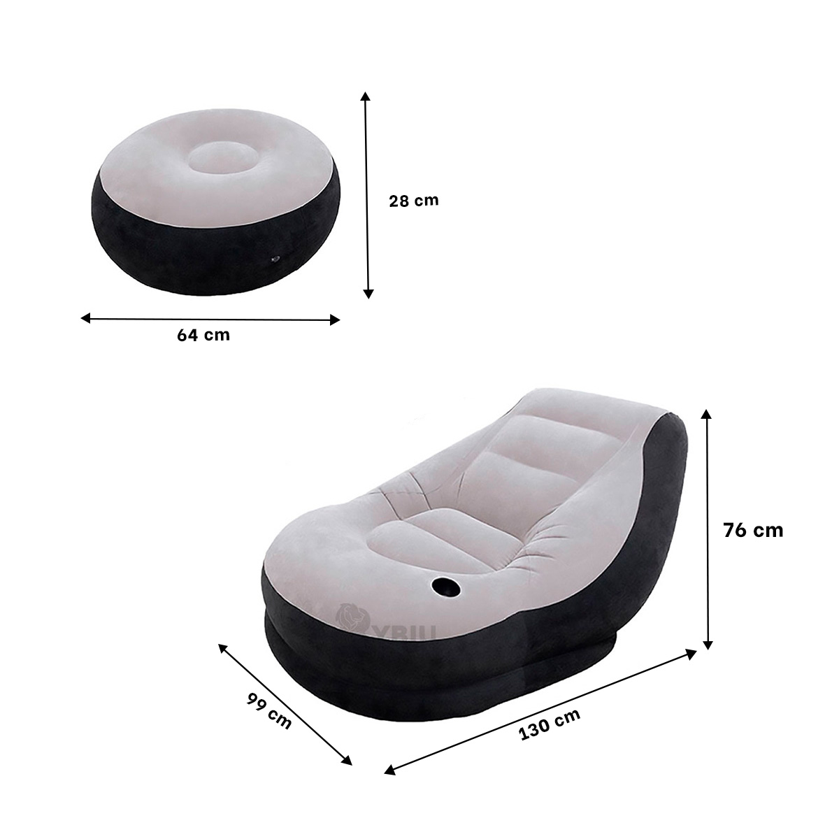 PUFF BONITO Y COMODO PARA HOGAR Y+REGALO LIGAS PARA PEINAR - 1
