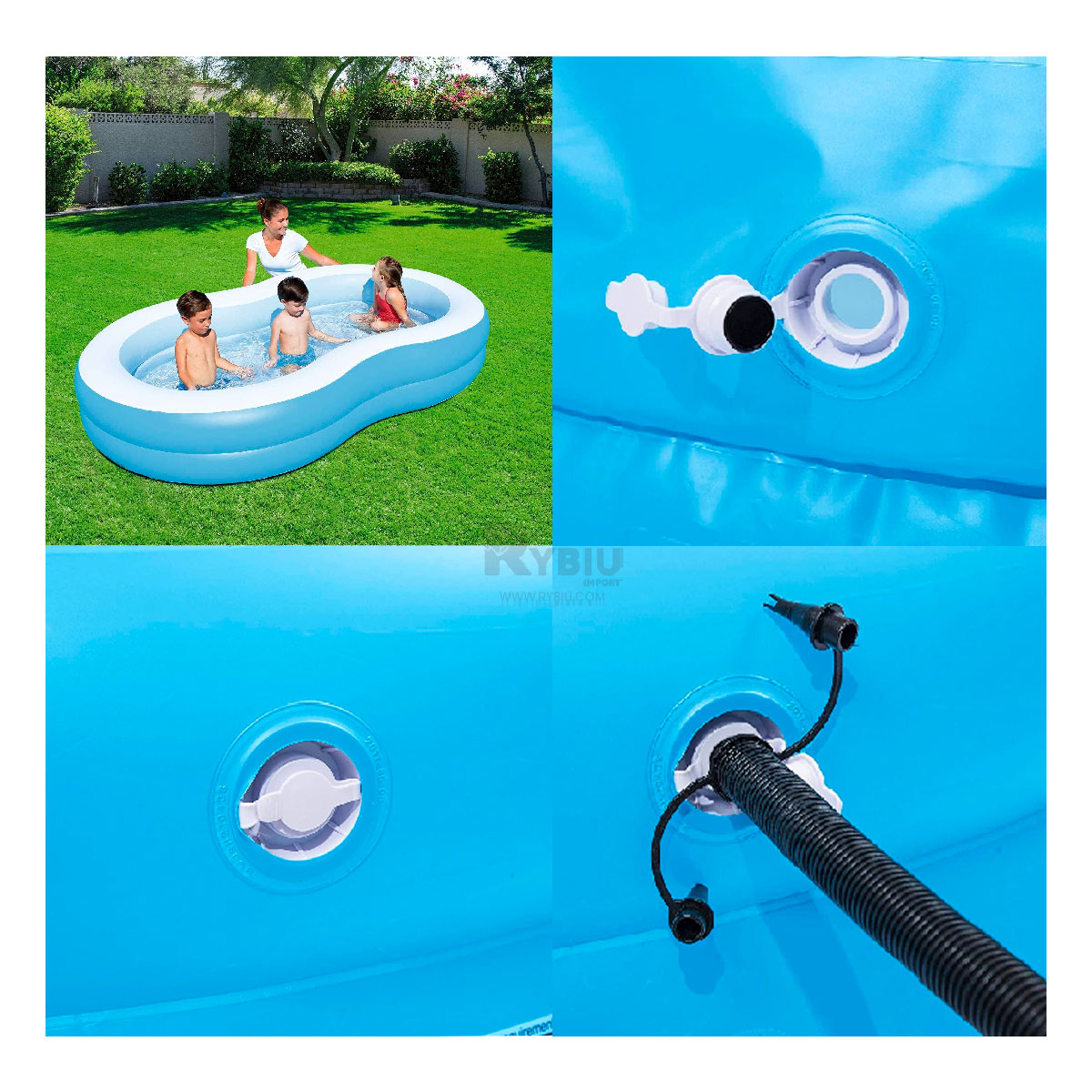 PILETA CON ESPACIO AMPLIO JUVENIL Y+REGALO LIGAS PARA PEINAR - 2