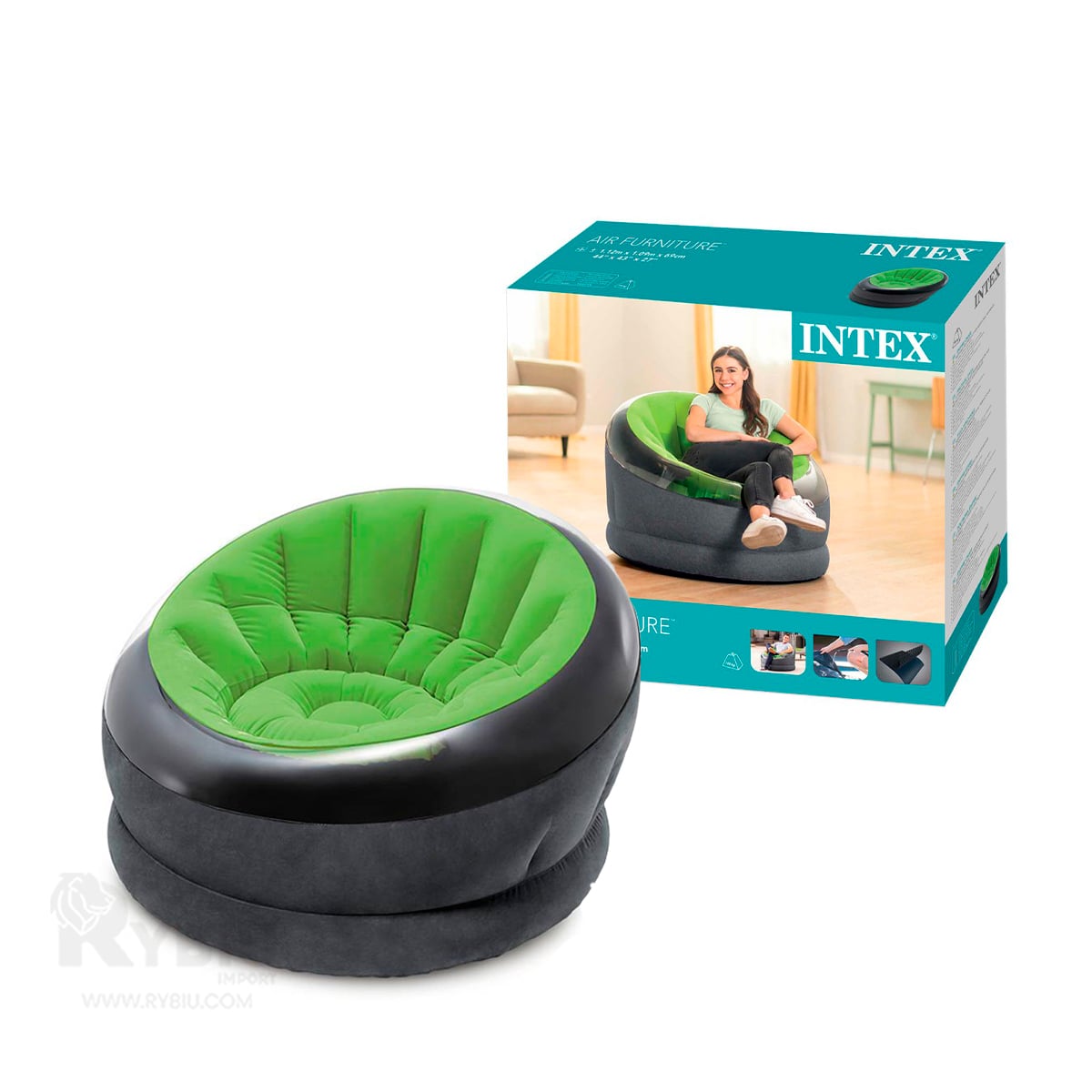 SILLON RYBIU 66581NP PRACTICO VERDE + ENVOLTORIO REGALO - 3