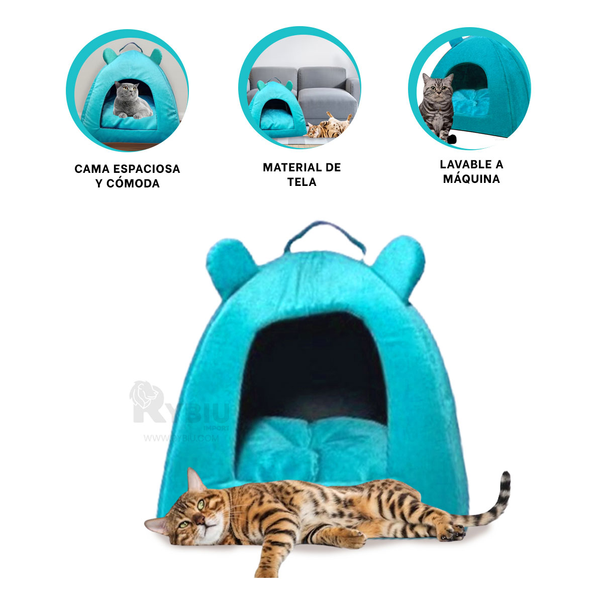 CAMA PERROS GATOS MA29091 ACOGEDOR CANES TALLA S REY RYBIU + AGENDITA - 2