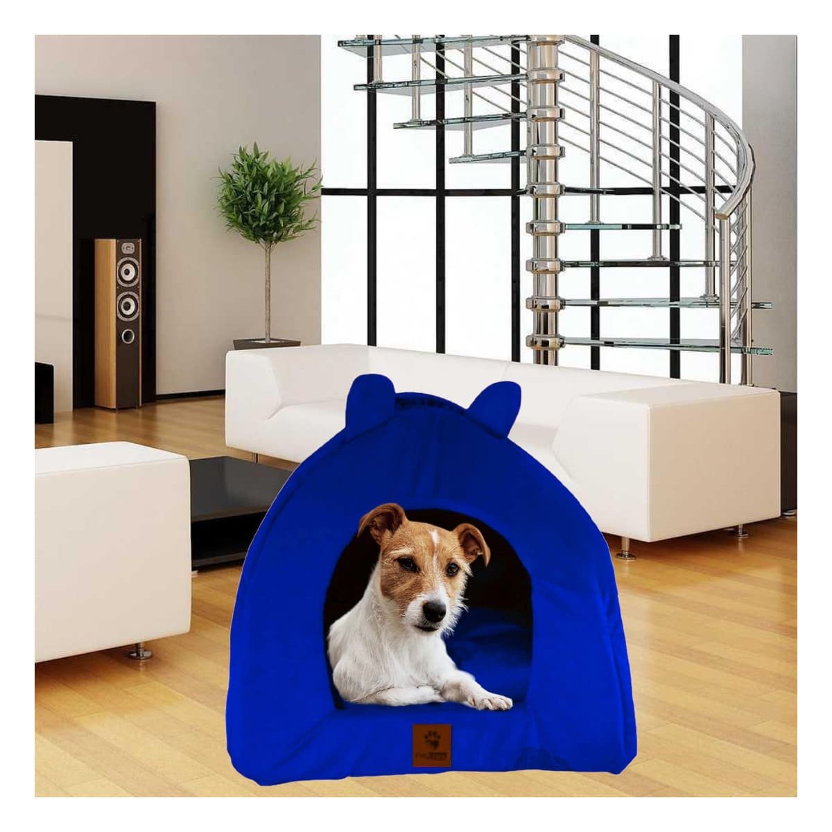 CAMA PERROS GATOS MA29091 TIPO IGLÚ ACOGEDORA MASCOTAS TALLA S VERDE AGUA RYBIU - 2