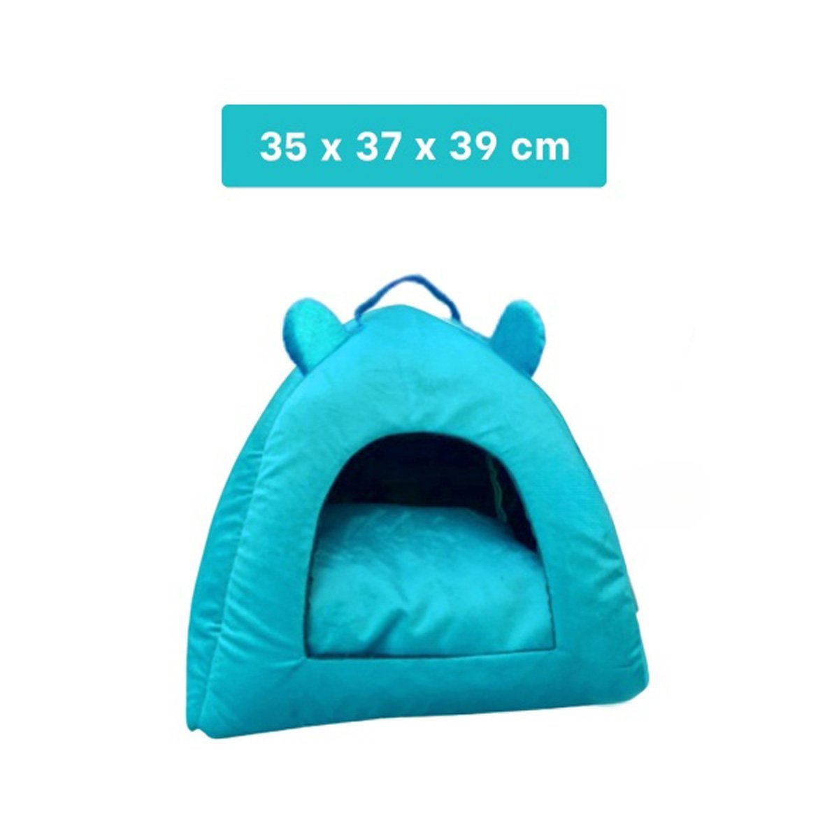 CAMA PERROS GATOS MA29091 TIPO IGLÚ ACOGEDORA MASCOTAS TALLA S VERDE AGUA RYBIU - 4