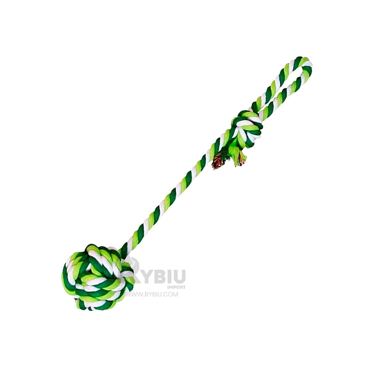 JUGUETE ALGODÓN PERROS RYBIU SOGA RESISTENTE VERDE + PAPEL REGALO - 2