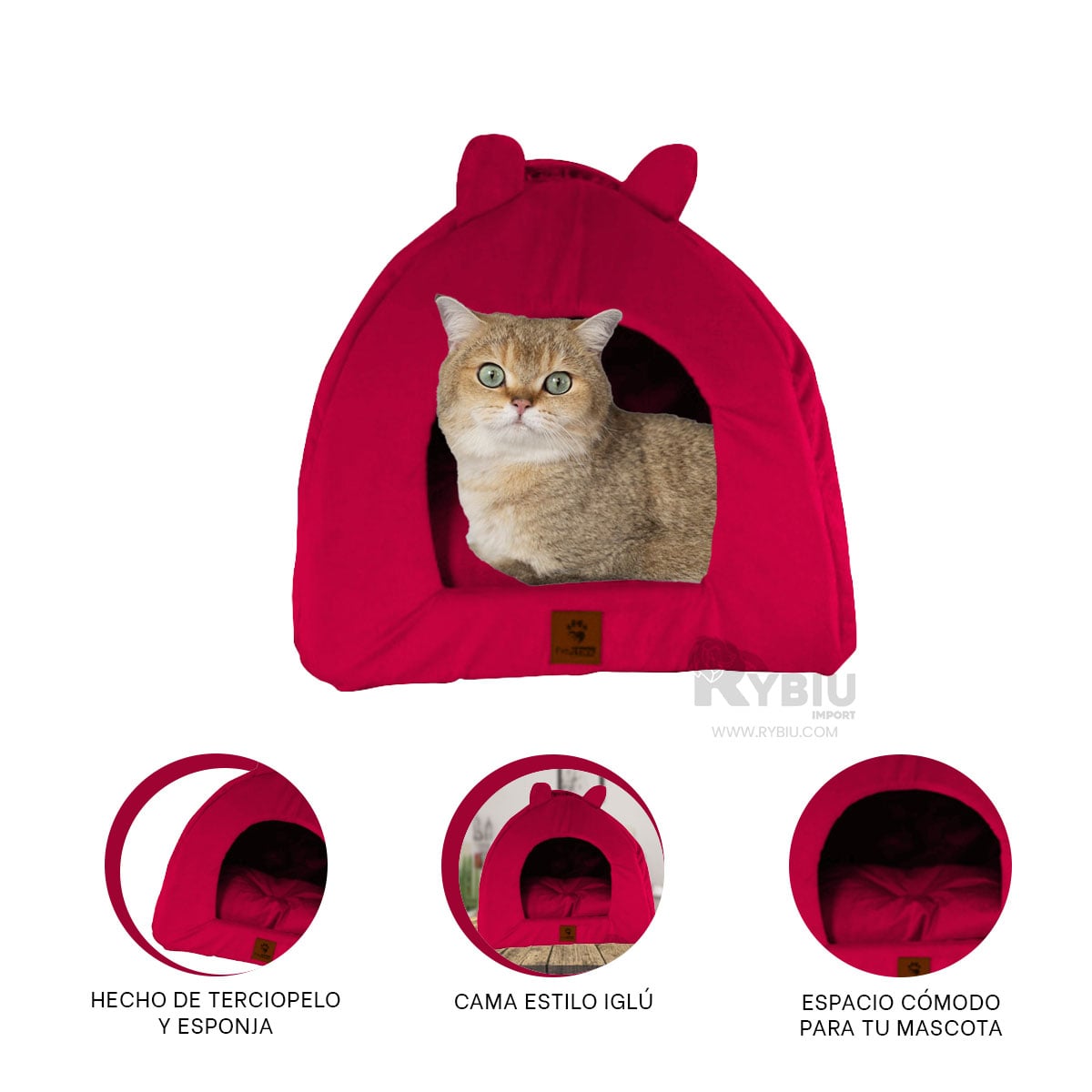 COLCHÓN PERROS MA29110 RYBIU EN TALLA L IGLU ROJO + PAPEL REGALO - 2