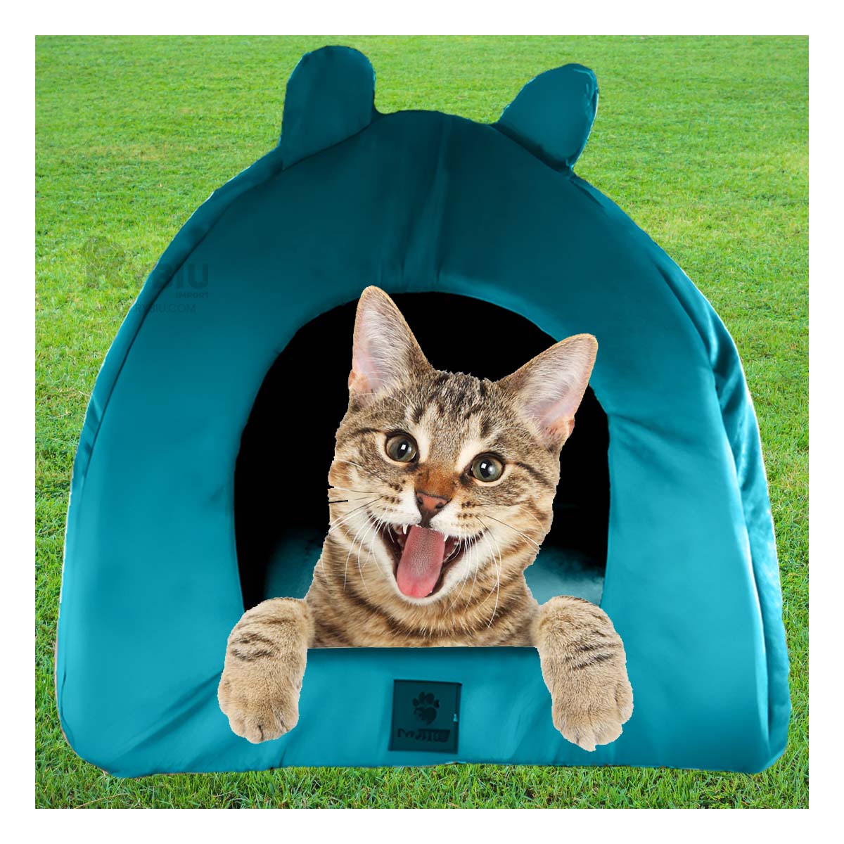 COLCHÓN PERROS Y GATOS MA29106 RYBIU EN TALLA L IGLU VERDE AGUA + PAPEL REGALO - 1