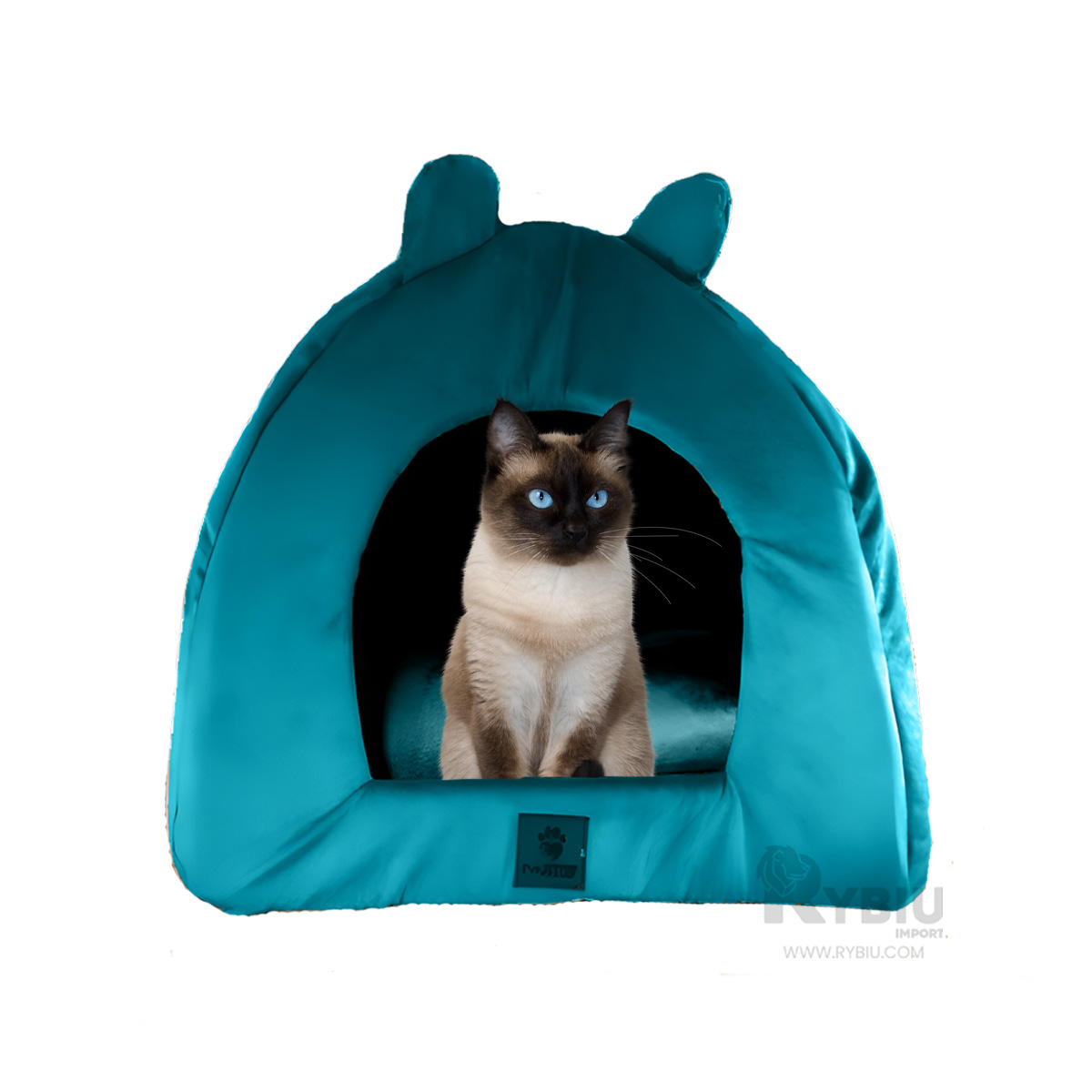 COLCHÓN PERROS Y GATOS MA29106 RYBIU EN TALLA L IGLU VERDE AGUA + PAPEL REGALO - 2