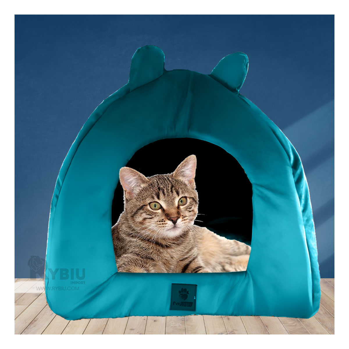 COLCHÓN PERROS Y GATOS MA29106 RYBIU EN TALLA L IGLU VERDE AGUA + PAPEL REGALO - 4