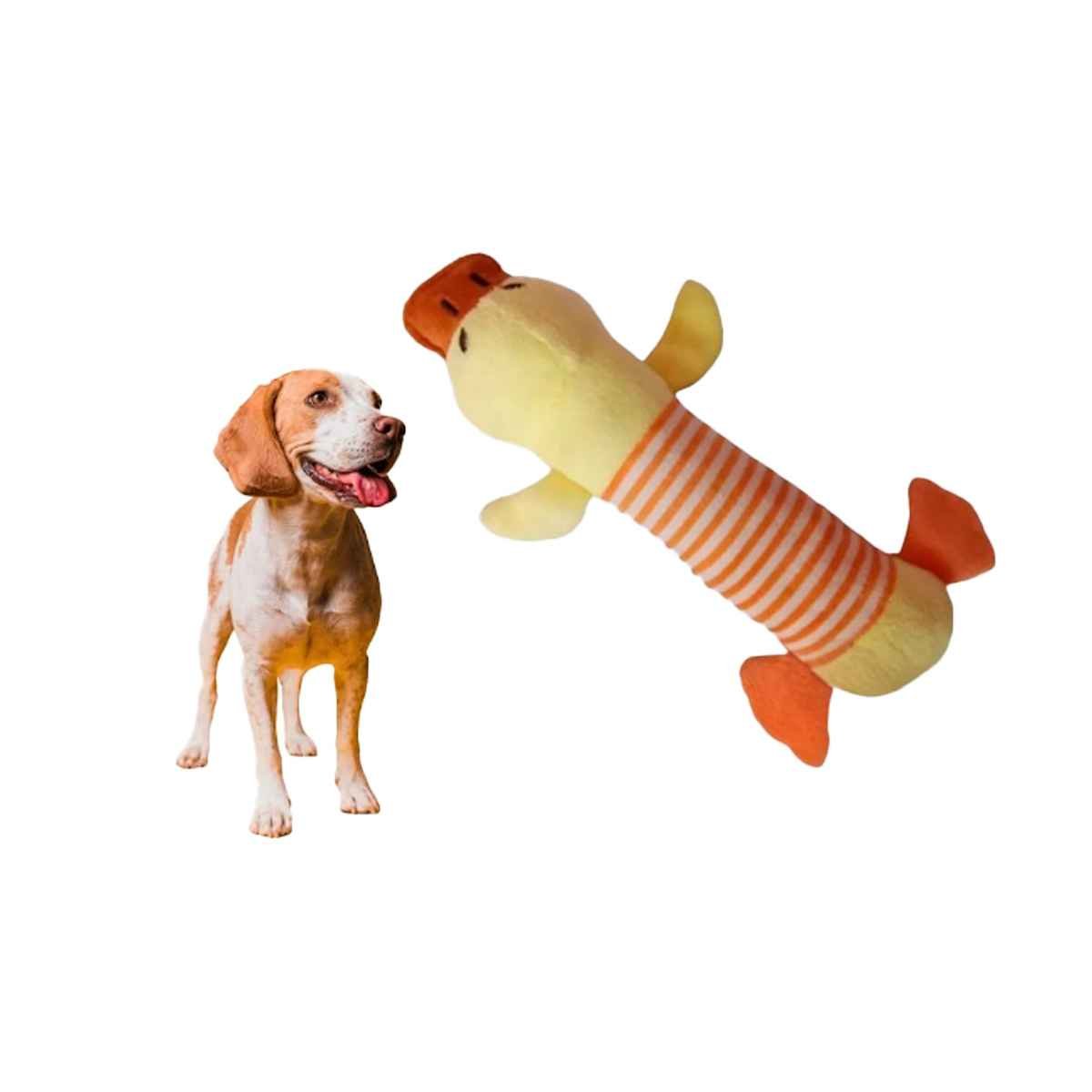 MUÑECO PERROS MA29951 CON FORMA PATO MARRON + LIGAS REGALO RYBIU - 3