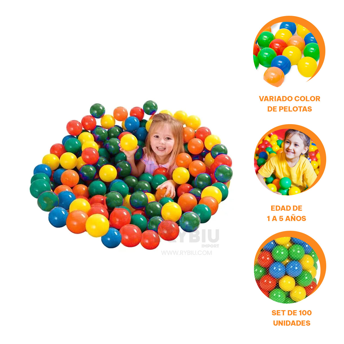 PELOTA DE FACIL LIMPIEZA EN MULTICOLOR Y+GIFT STICKERS - 3