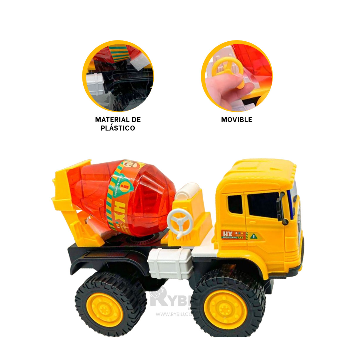 CARRO MEZCLADOR EN COLOR AMARILLO Y+PAPEL DE REGALO - 3