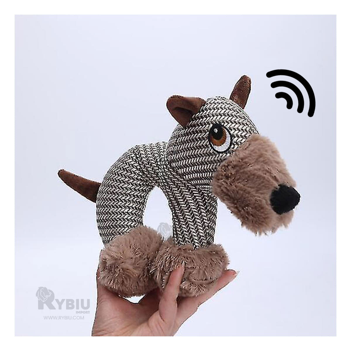 JUGUETE PERROS RYBIU FELPA CON EFECTO BEIGE Y MARRON + REGALO STICKERS - 2