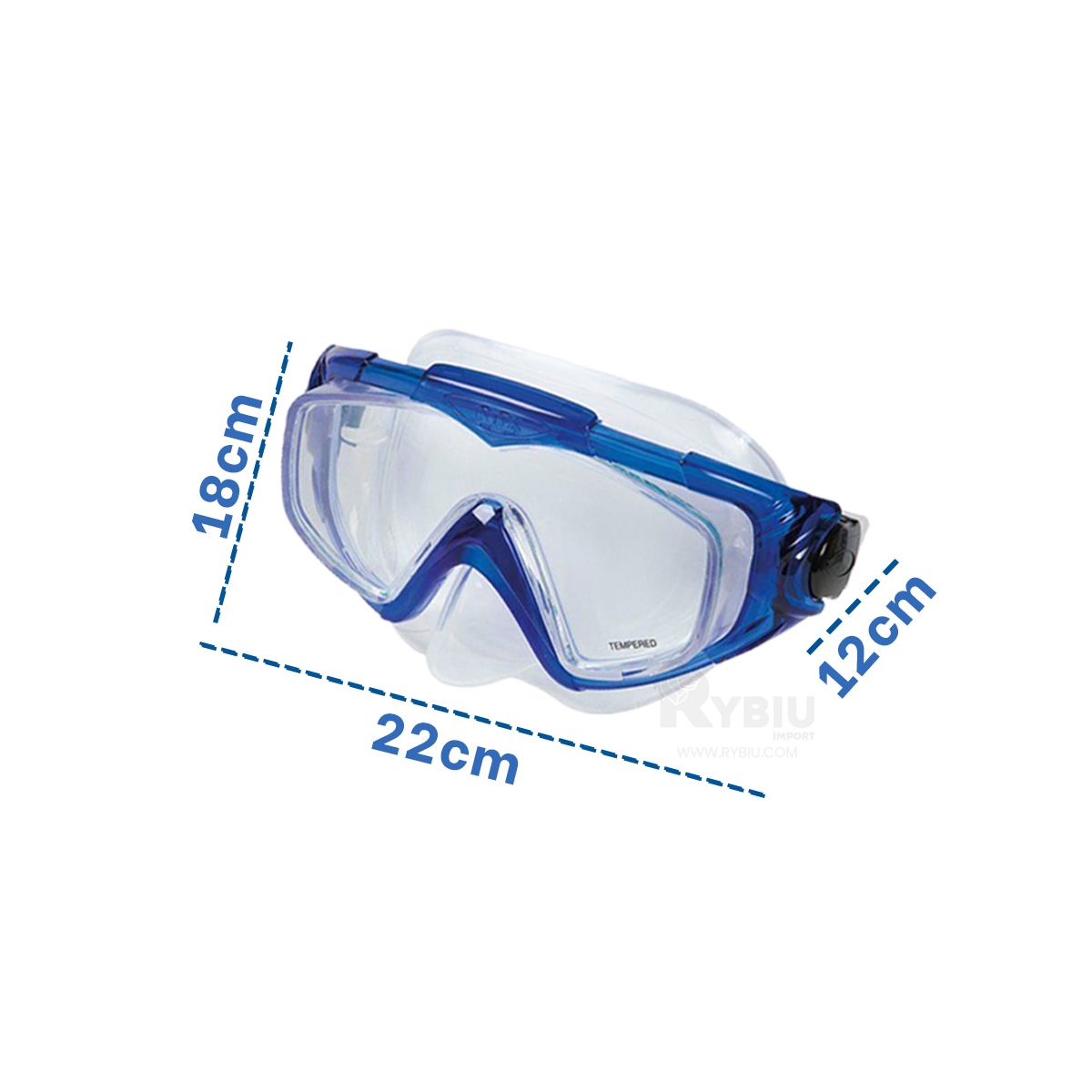 KIT NATACIÓN RYBIU 55962 LIGERO ACTIVIDAD ACUATICA AZUL + GIFT STICKERS - 3