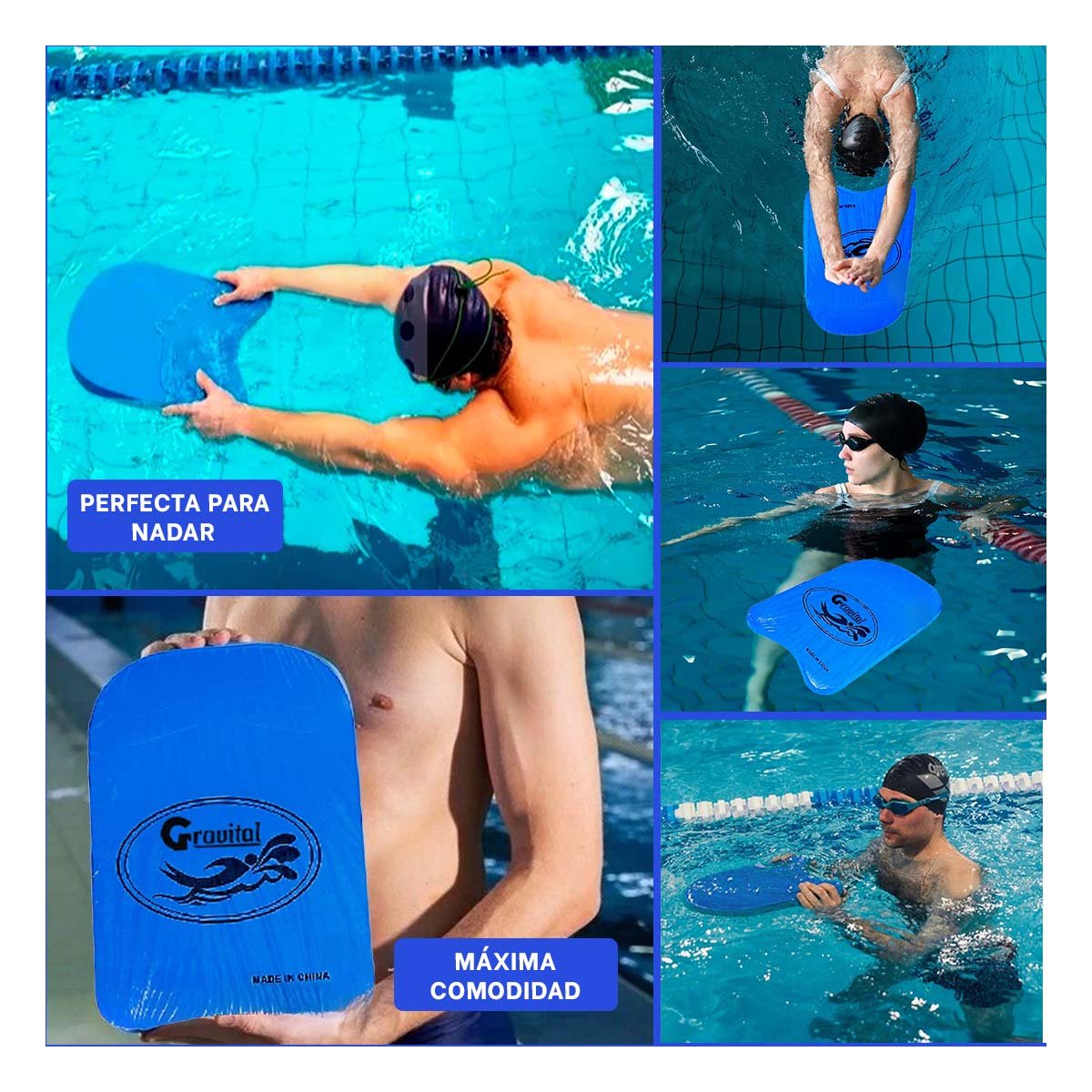 ELEMENTO PARA NATACION PLANO AZUL GRAVITAL PARA USO EN PISCINA Y+POST IT - 1