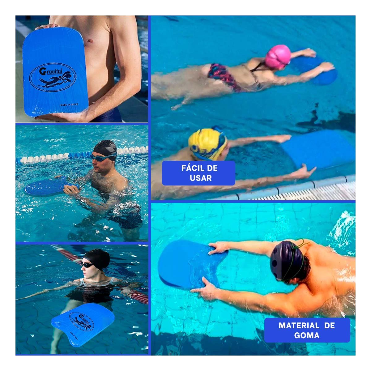 ELEMENTO PARA NATACION PLANO AZUL GRAVITAL PARA USO EN PISCINA Y+POST IT - 5