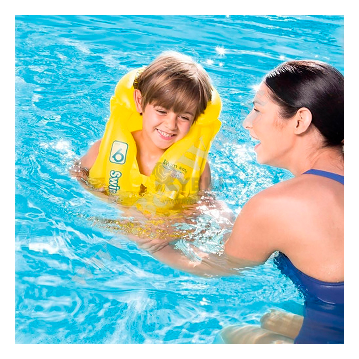 CHALECO RYBIU 58660EU VINILO AMARILLO LLAMATIVO PISCINA + PAPEL REGALO - 1