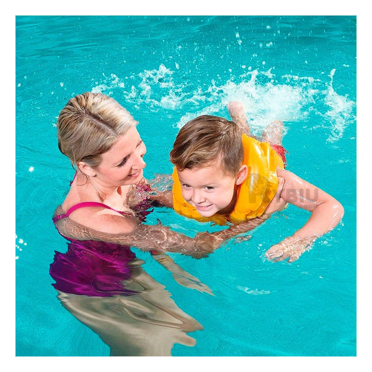 CHALECO RYBIU 58660EU VINILO AMARILLO LLAMATIVO PISCINA + PAPEL REGALO - 2