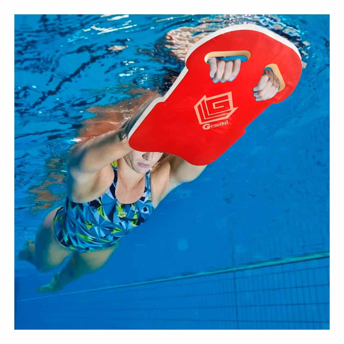 JUEGO DE PISCINA RYBIU ST-23 ROJO PLANCHA ENTRENAMIENTO + LIGAS REGALO - 2