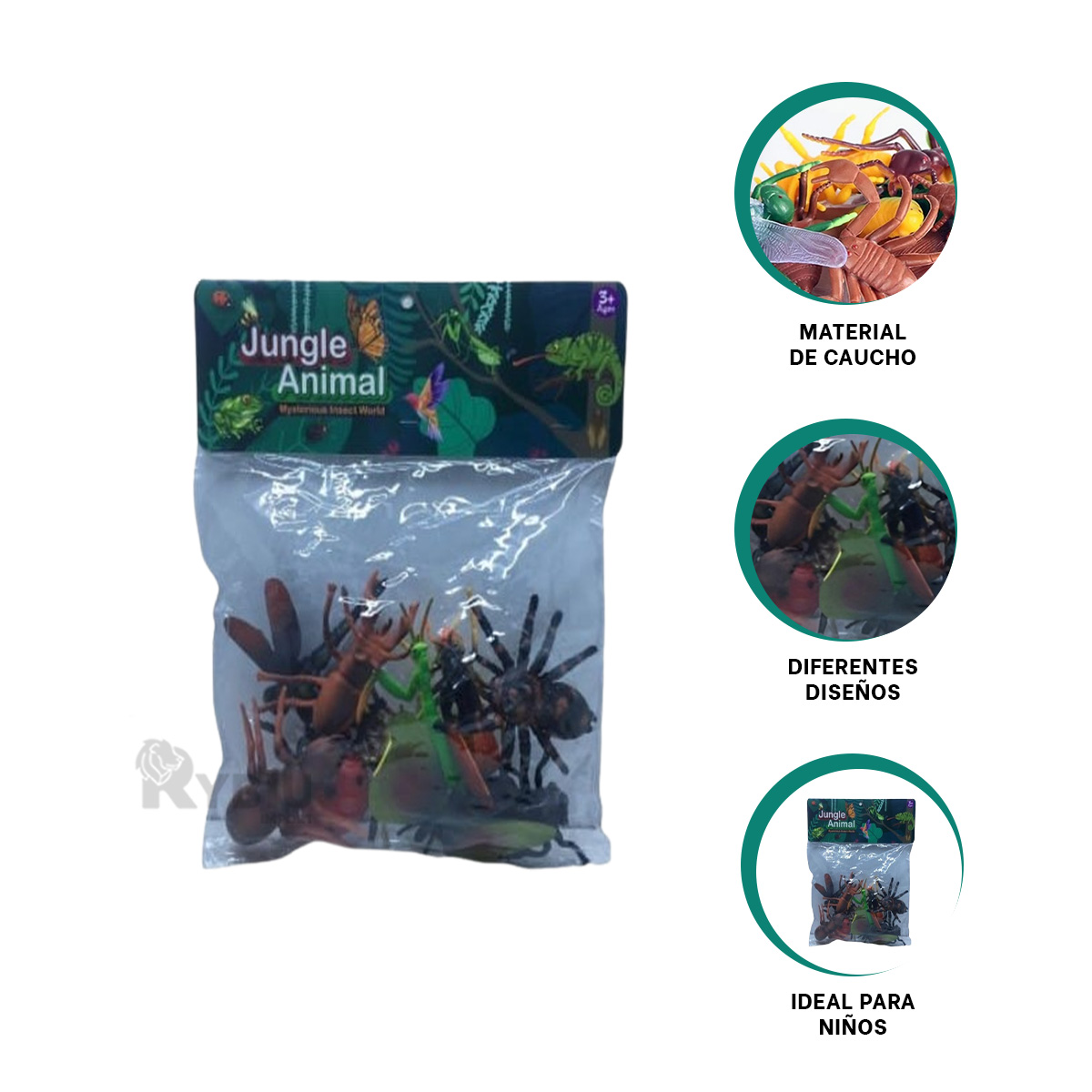 JUGUETES DE BICHO EN VARIOS COLORES Y+PAPEL DE REGALO - 3