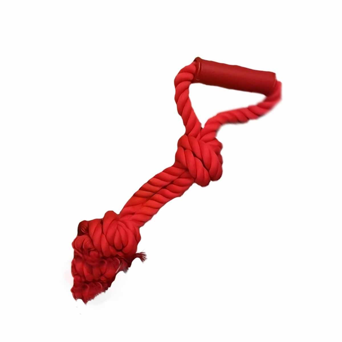 AGARRADERA ESTABLE PARA PERRO CON SOGA DE COLOR ROJO Y TEXTURA SUAVE Y+LIGAS REGALO - 3