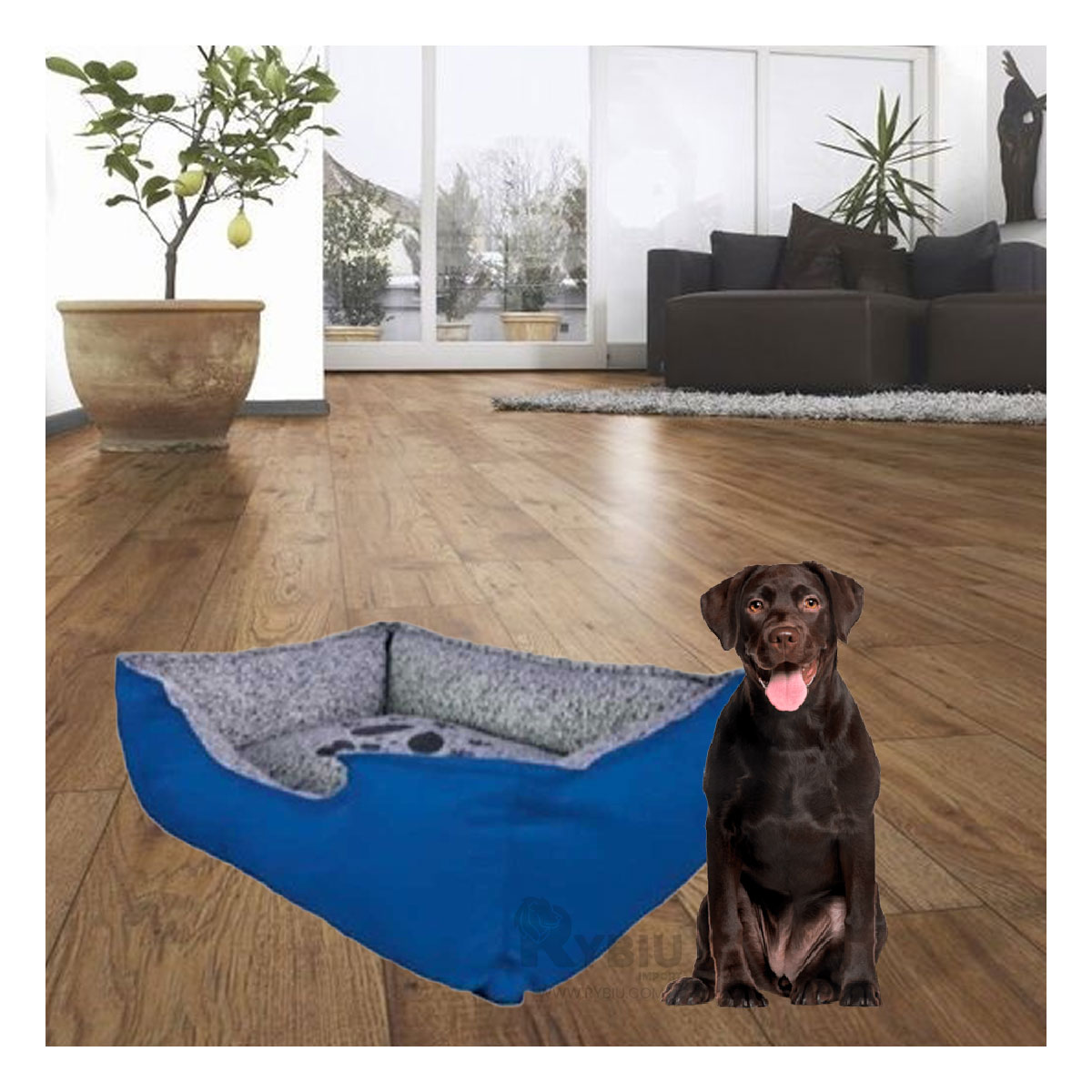 COLCHON PERROS MA31027 TALLA L AZUL RYBIU + REGALO AGENDITA - 4